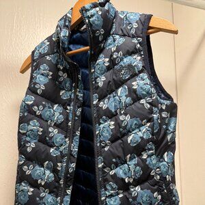 The North Face Women's Floral Quilted Puffer Vest Goose Down Size XS